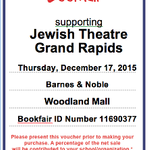 Jewish Theatre Grand Rapids: Barnes & Noble Bookfair on December 17, 2015